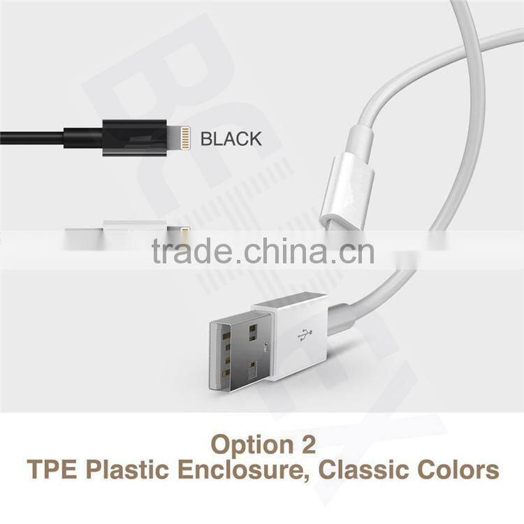 Nylong & TPE Mfi Original 8 Pin Circular Connector Wholesale USB Cable for IOS
