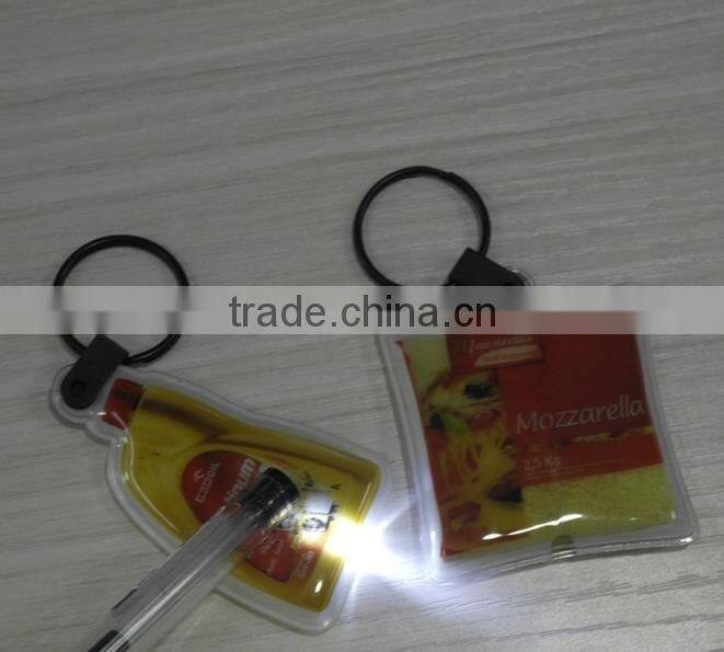 Environmental Custom Promotional gift Car Shape LED Squeeze Key lights soft pvc keychain