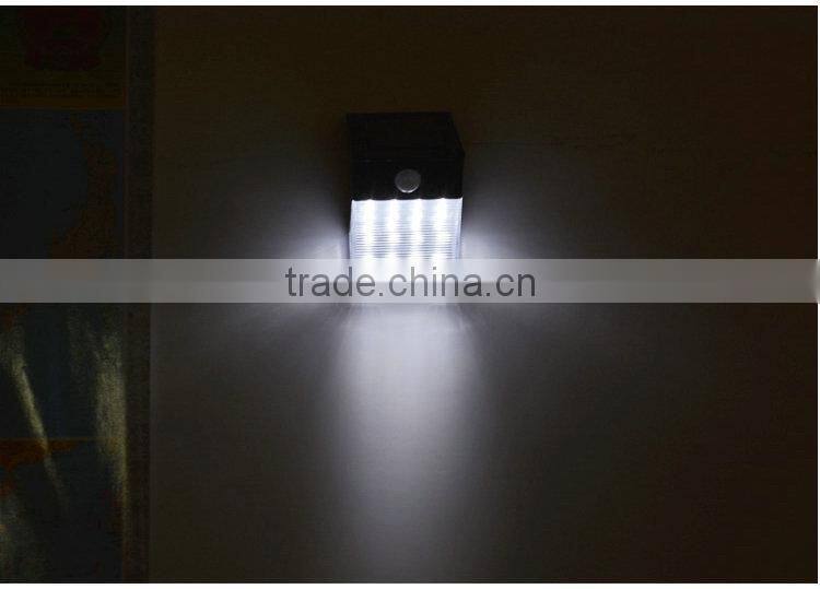Quality goods 12 led solar human body induction lamp solar wall lamp solar garden lamp triangle shape led light