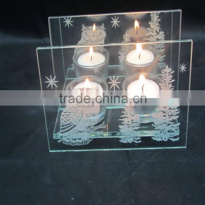 2016 clear owl shaped glass jar,cat shaped jars