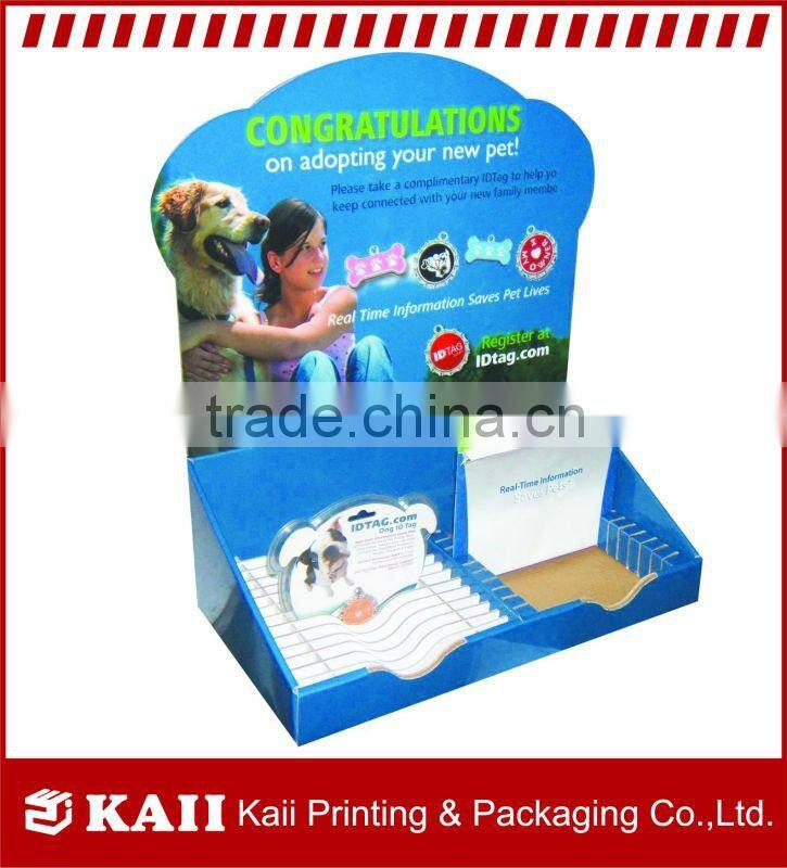 pink foldable cosmetic counter top cardboard display box
