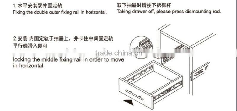 42mm furniture assembly hardware/drawer slide