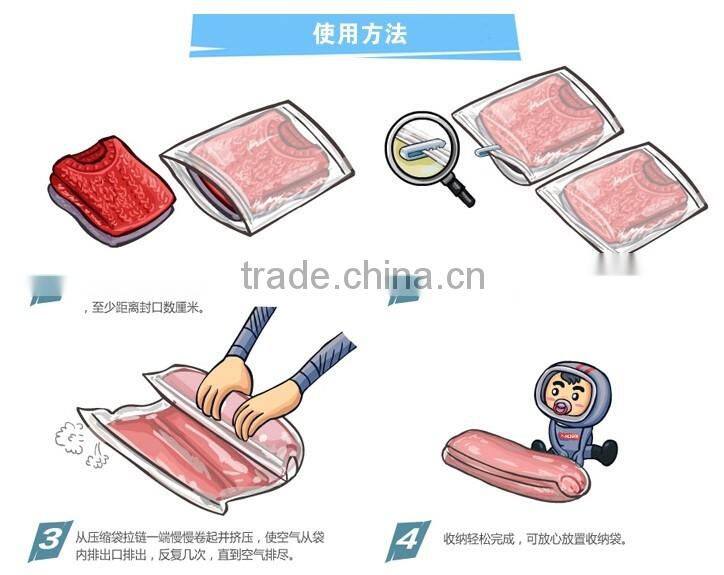 Vacuum Storage Bag with rolling style save 70% space