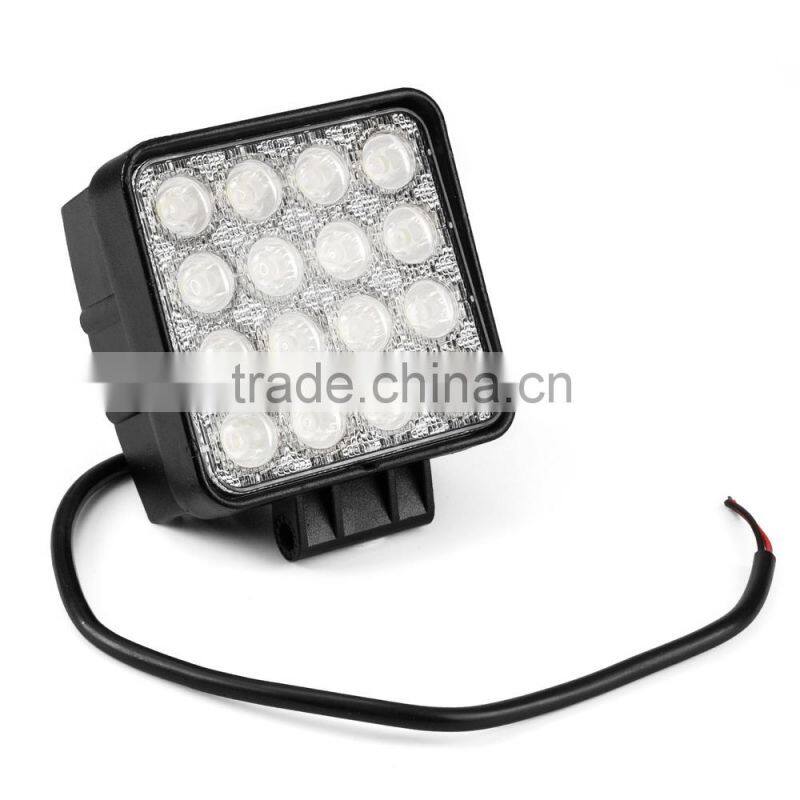 Shenzhen high quality car parts led work light 48w for jeep atv suv utv