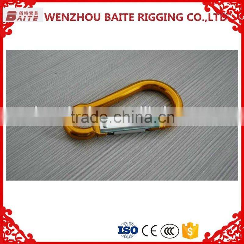 CHINA ALUMINUM CARABINER SNAP HOOK PROFESSIONAL MANUFACTURER 5*50 MM