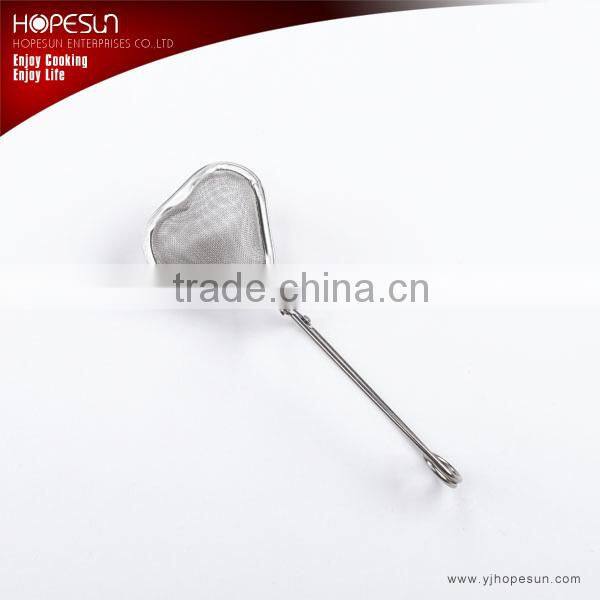 Heart-shaped stainless steel mesh tea infuser