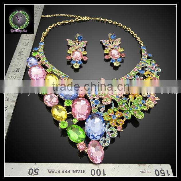 Hottest crystal women fashion jewelry set KHK732