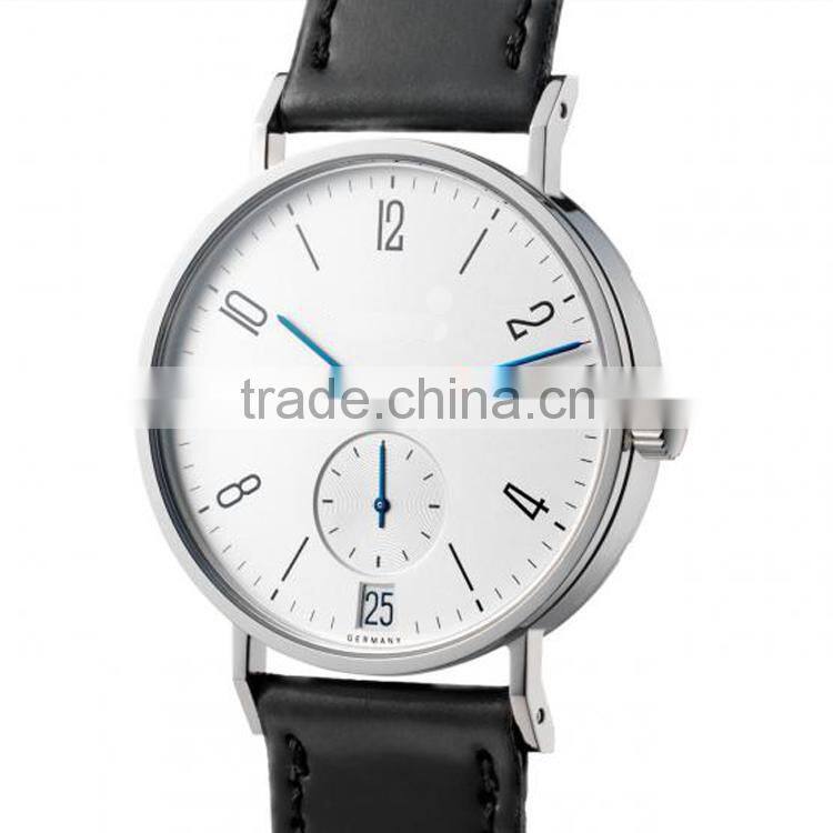 316L stainless steel case sapphire crystal quartz movement small dial second hand 100% genuine leather vogue watch