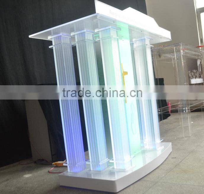 new acrylic church pulpit with changeable LED light