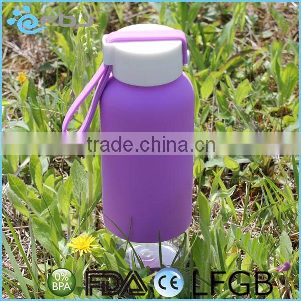 PC Plastic Water Bottle With Silicone Cover