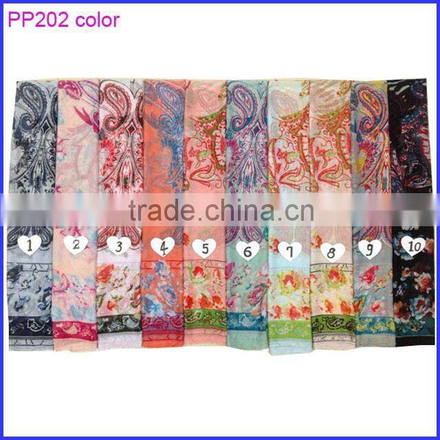 Very beautiful wholesale printed flowers scarf