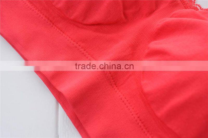 Women hot sale crop top seamless bra underwear with padded cup