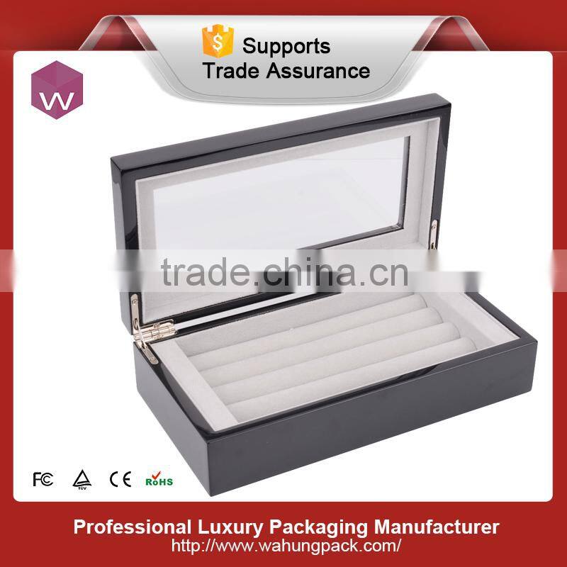 Leather custom design cheap cufflink gift box