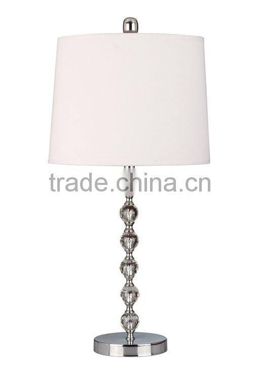 Stacked crystal orb table lamp