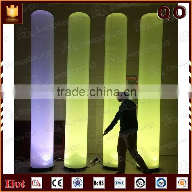 Newest style different size color changed promotion inflatable light tube