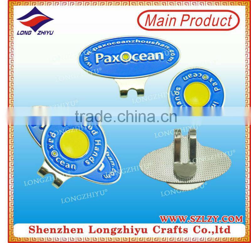 New Custom Metal Magnetic Ball Hat Clip Markers With Printing Your Own Logo,Golf Gift Fashion Cap Clip With Maker
