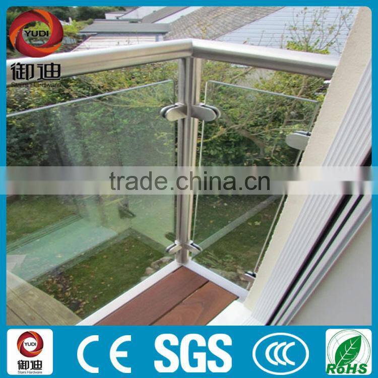 stainless steel fencing round post for stair/balcony glass railing