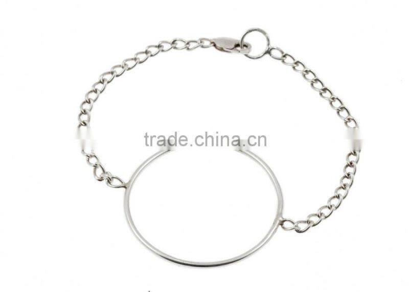 925 Sterling Silver Newest Fashion Silver Circle Chain Bracelet
