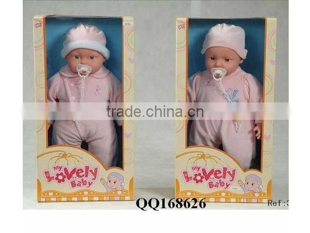 16 inch lovely baby doll with IC-papa,mama,cry laugh