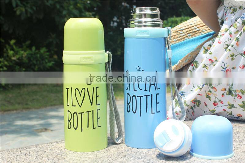 2015 hot sale double wallthermos stainless steel water bottle in stock