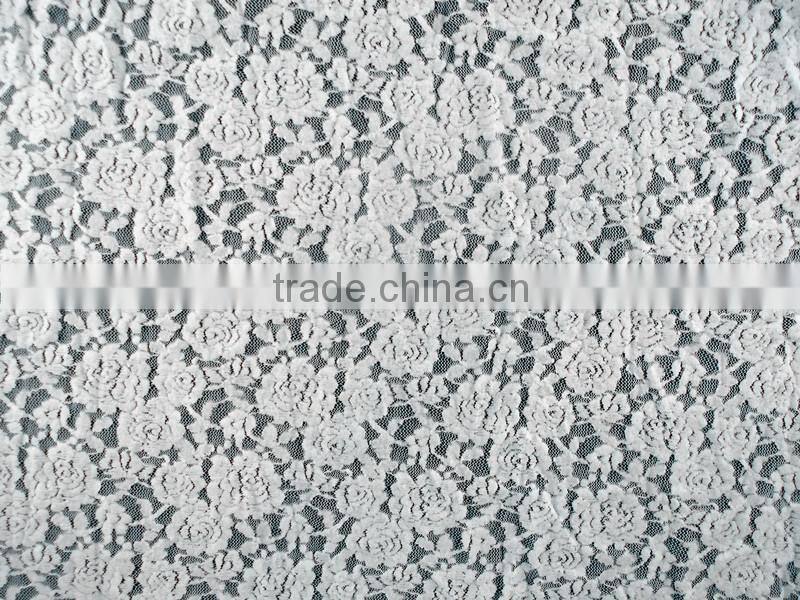 Double Color Printed suede fabric for beach casual clothing Wholesale Nylon Spandex Cotton lace fabric T-015