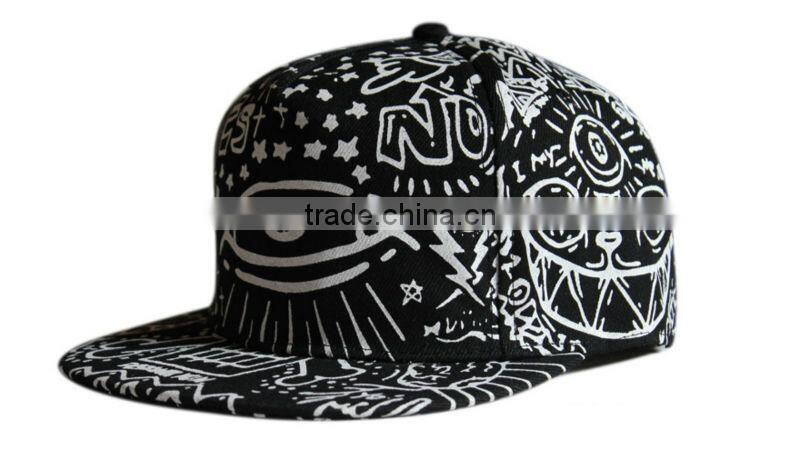 vivid fully printed big eye for wholesale custom made snapback hats