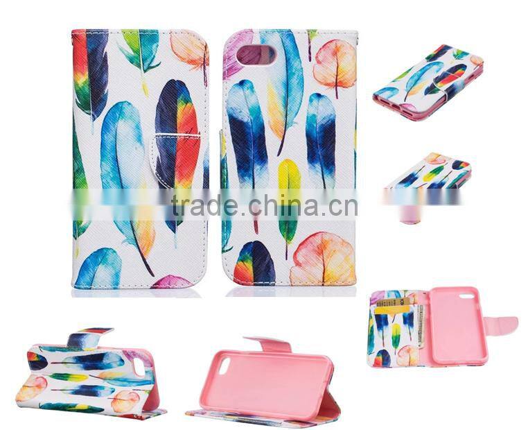 High Quality Fashion Flip PU Leather Flip Cover Wallet Case For Iphone 7 Pro,For Iphone 7 Pro Leather Wallet Phone Case