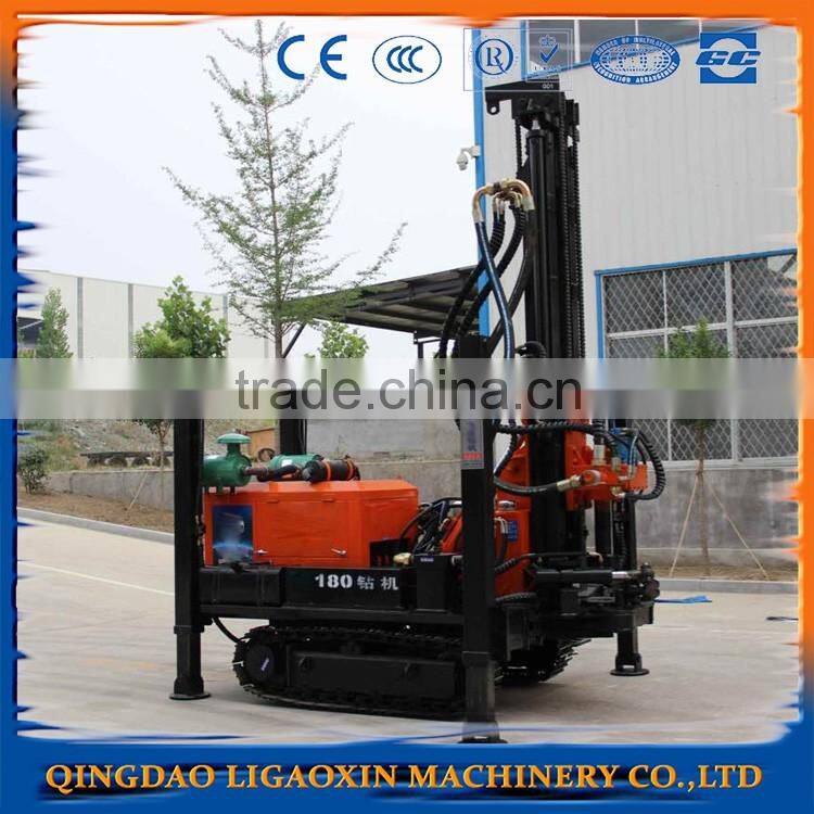 Widely use water well drilling rig with flexible drilling rig with 180 m