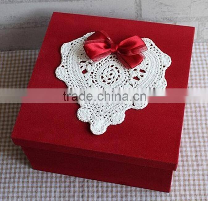 popular style paper packaging box with ribbon