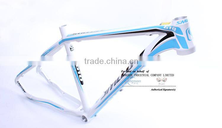Aluminum alloy mountain bike frame with comfortable riding feeling