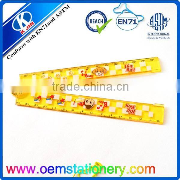 Factory direct sale 30cm flexible foldable scale ruler with AAA quality