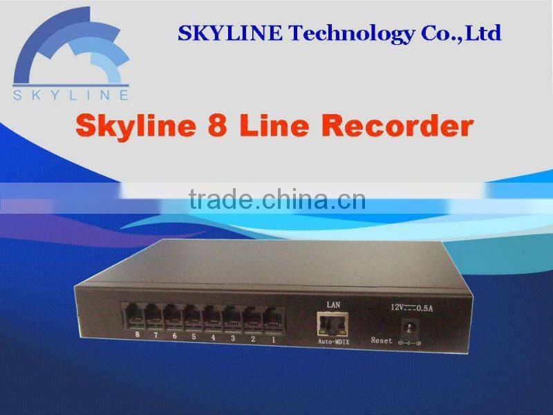 8 line call recording box/telephone voice recording box