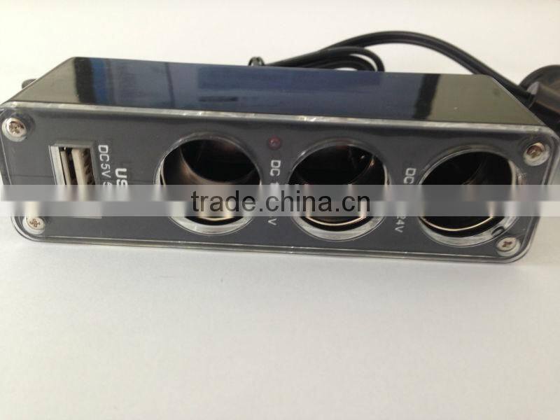 DC to DC Auto cigarette lighter triple socket for iphone4 4s 5