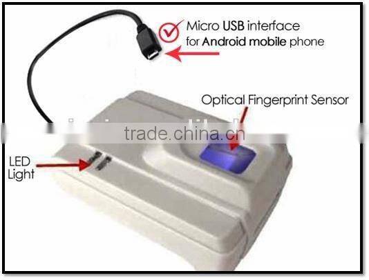 FPT 601game android tablet PC / android smart phone with camera fingerprint scanner FPR622