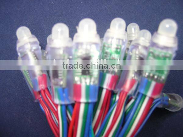 12mm DMX512 pixel string light,DC5V input;full color;50pcs a string,waterproof IP68;Round Shape