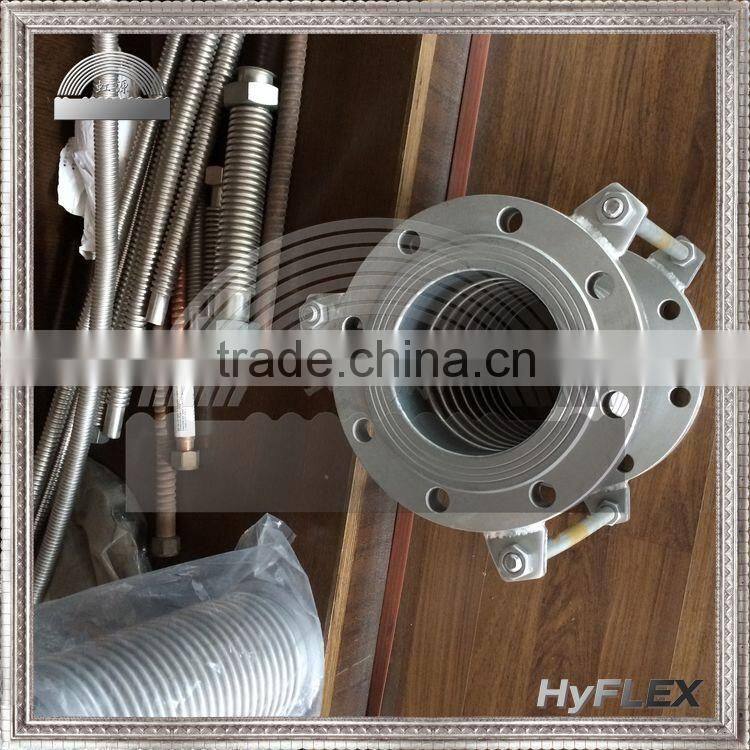 Metal bellows expansion joint with flange ends