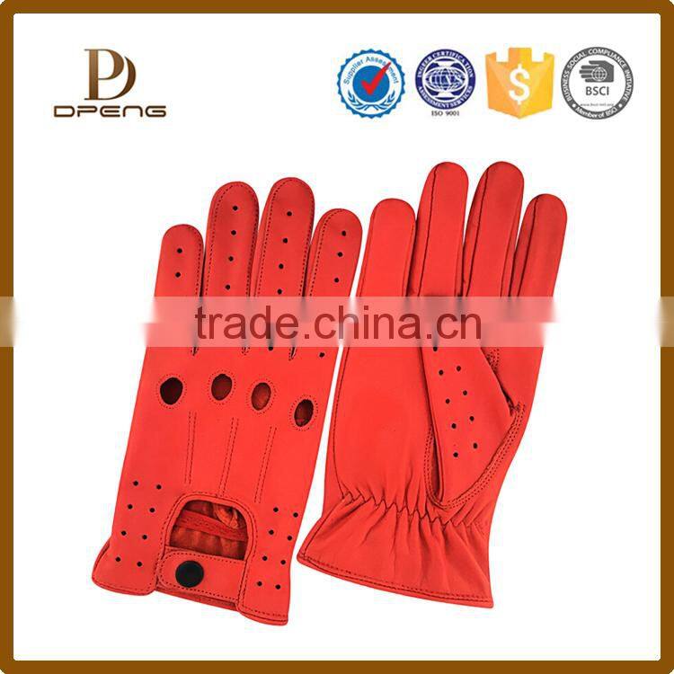 Daily Life Usage and Plain,five finger Style fashion leather gloves