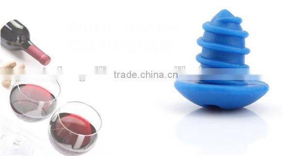 100%Food grade silicone wine bottle man corscrew stopper for winne