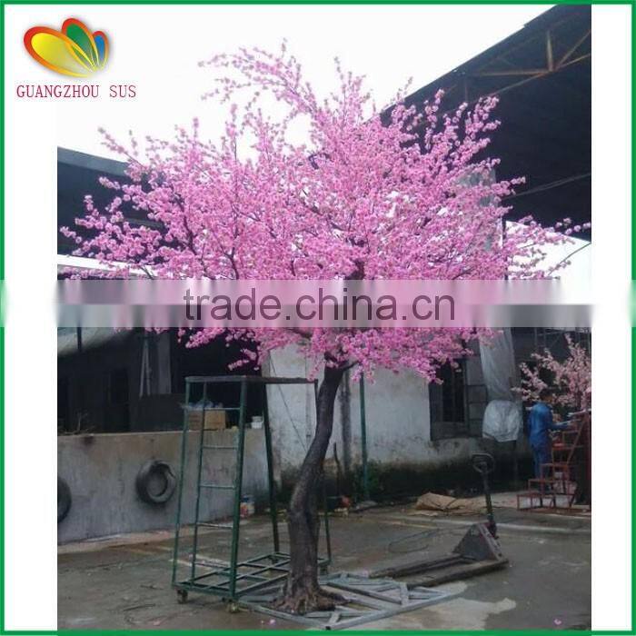 Pink fiber fake peach tree artificial peach blossom tree for wedding decor