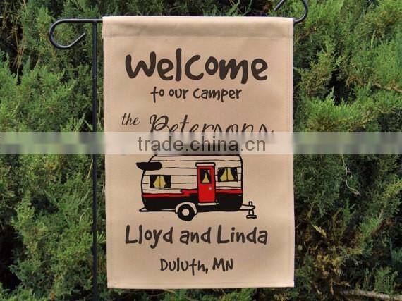 Wholesale outdoor cheap custom burlap garden flags blank