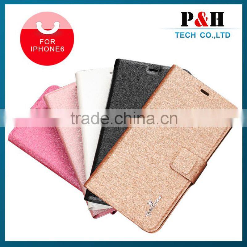 China wholesale wallet style leather case for iphone 6 & plus