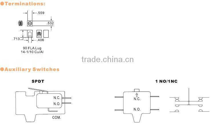 electrical products of contactor with 2pole 90A 277VAC