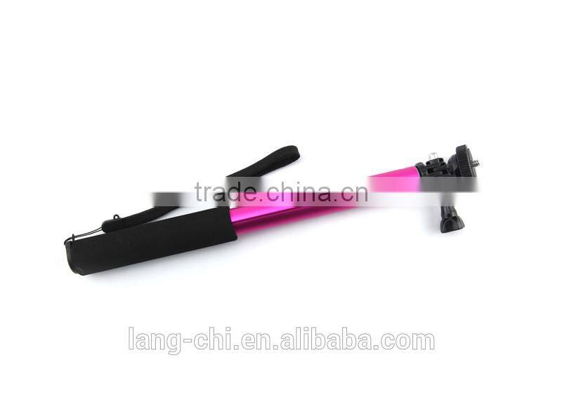 aluminum alloy selfie stick with go pro adapter
