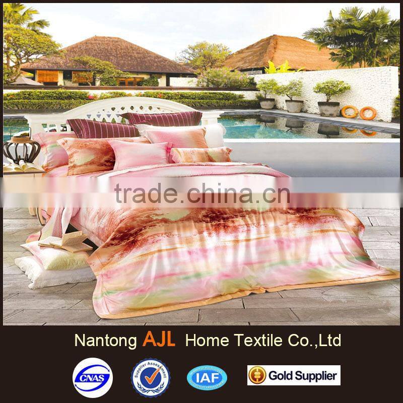100% tencel bed sheet set chinese style design reactive printed