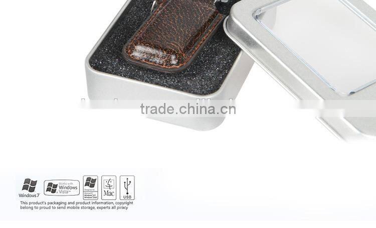 Leather Keychain USB Flash Drive wholesale USB disc cheap keychain usb flash Memory leather