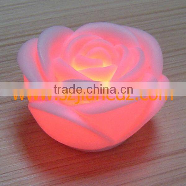 Colorful Romantic Rose Flower Vase Light
