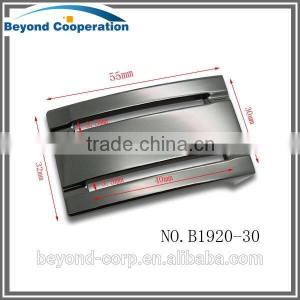 2016 new mould flap plaque buckle shiny gun metal nickel-free coating plain plate buckle
