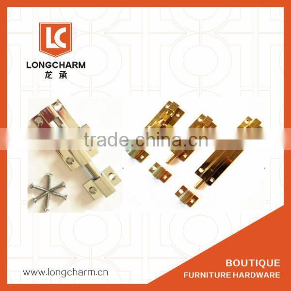 gold Barrel Bolt straight 50.8mm long sliding lock security door bolts