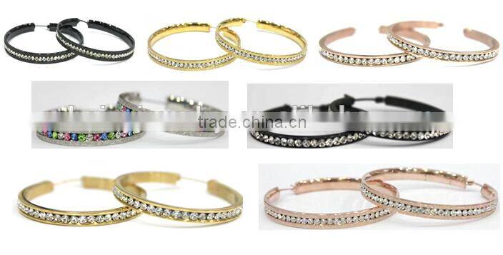 Latest designs women 316l stainless steel Anchor stud earrings