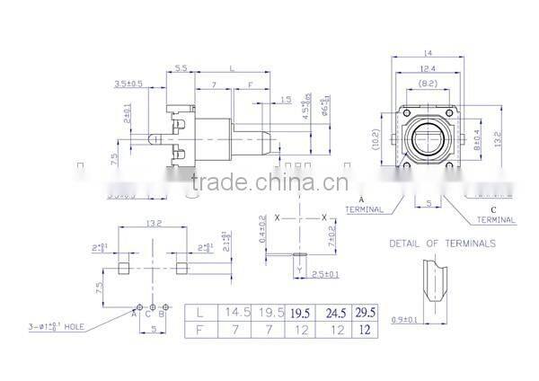 HW-12EN7H24M rotary encoder with flat shaft electric 12&24 detents rotary encoder